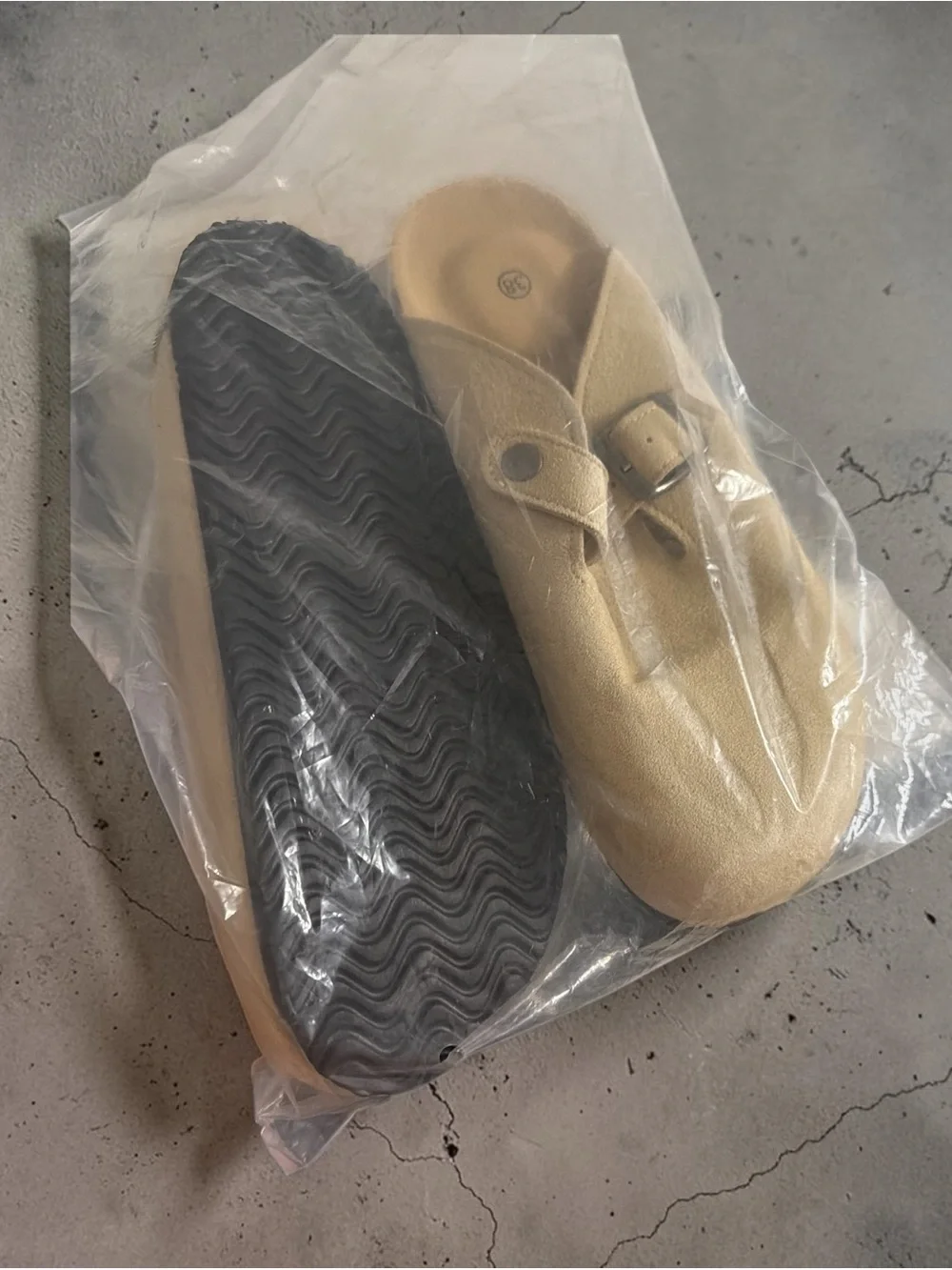 Women's Beige Suede Slip-On Loafers - Picture 3 of 4